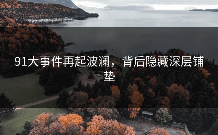 91大事件再起波澜,背后隐藏深层铺垫
